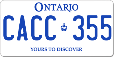 ON license plate CACC355