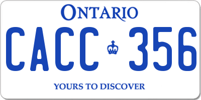 ON license plate CACC356