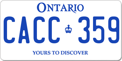 ON license plate CACC359