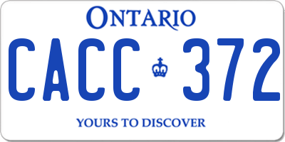 ON license plate CACC372