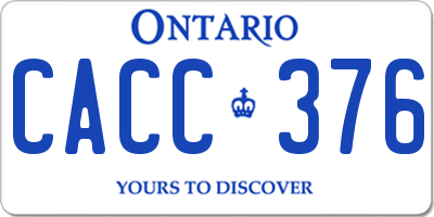 ON license plate CACC376