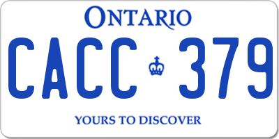 ON license plate CACC379