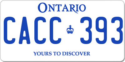 ON license plate CACC393