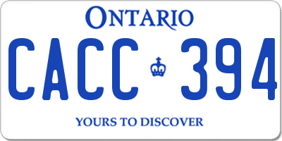 ON license plate CACC394