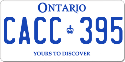 ON license plate CACC395