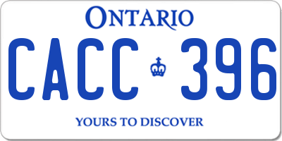 ON license plate CACC396