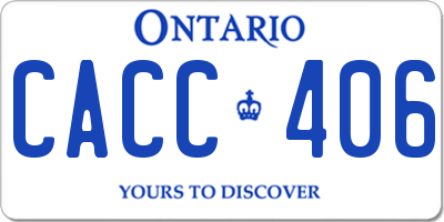 ON license plate CACC406