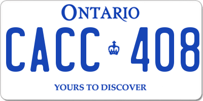 ON license plate CACC408