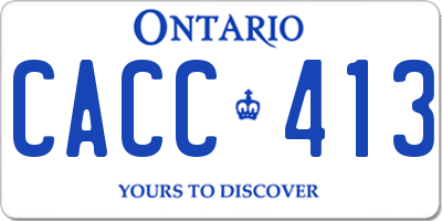 ON license plate CACC413