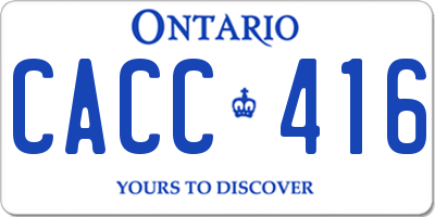 ON license plate CACC416