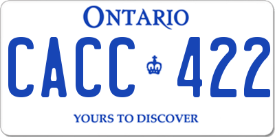 ON license plate CACC422