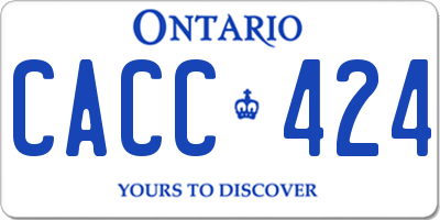 ON license plate CACC424