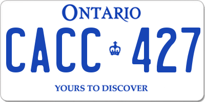 ON license plate CACC427