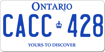 ON license plate CACC428