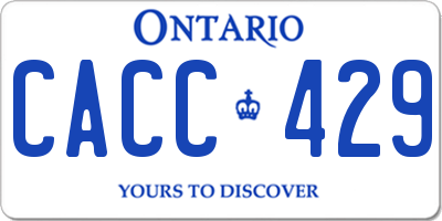 ON license plate CACC429