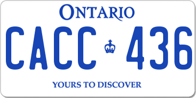 ON license plate CACC436