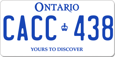 ON license plate CACC438