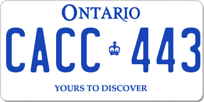 ON license plate CACC443