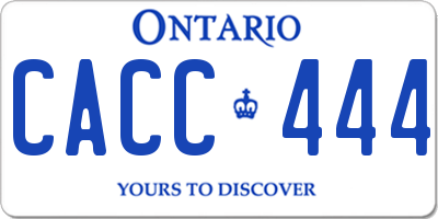 ON license plate CACC444