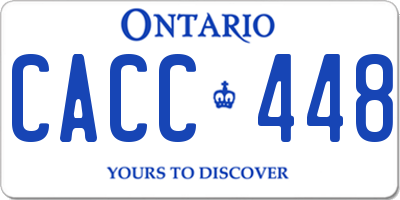 ON license plate CACC448