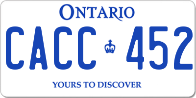 ON license plate CACC452