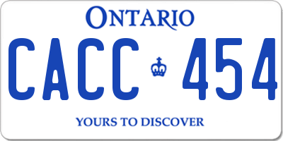 ON license plate CACC454