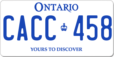 ON license plate CACC458