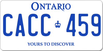 ON license plate CACC459