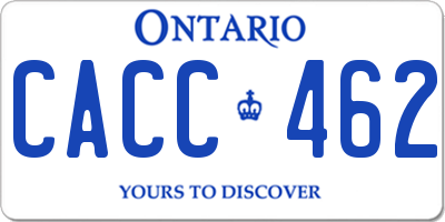 ON license plate CACC462