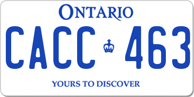 ON license plate CACC463