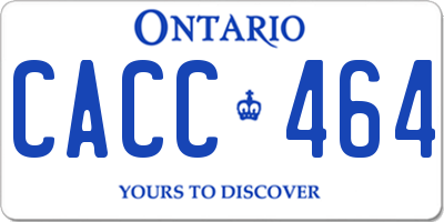 ON license plate CACC464