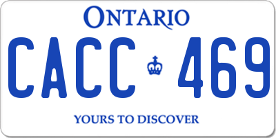 ON license plate CACC469