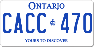 ON license plate CACC470