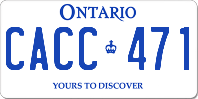 ON license plate CACC471