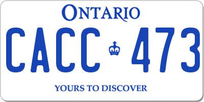 ON license plate CACC473