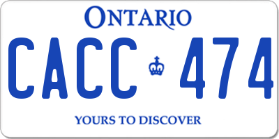 ON license plate CACC474