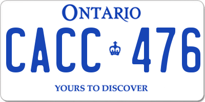 ON license plate CACC476