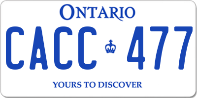 ON license plate CACC477