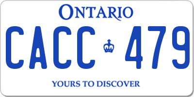 ON license plate CACC479