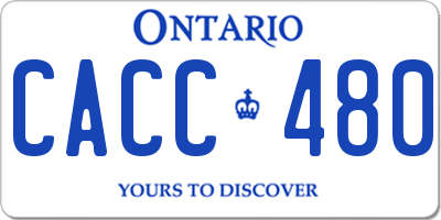 ON license plate CACC480