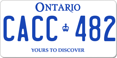 ON license plate CACC482