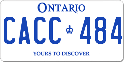 ON license plate CACC484