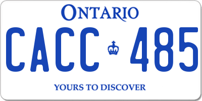 ON license plate CACC485