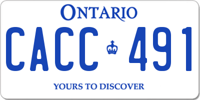 ON license plate CACC491