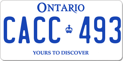 ON license plate CACC493