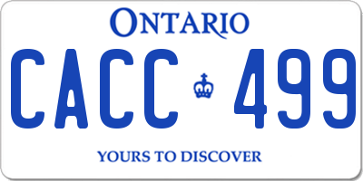 ON license plate CACC499