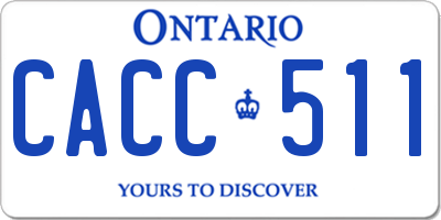 ON license plate CACC511