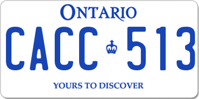 ON license plate CACC513