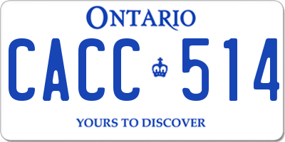 ON license plate CACC514