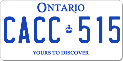 ON license plate CACC515